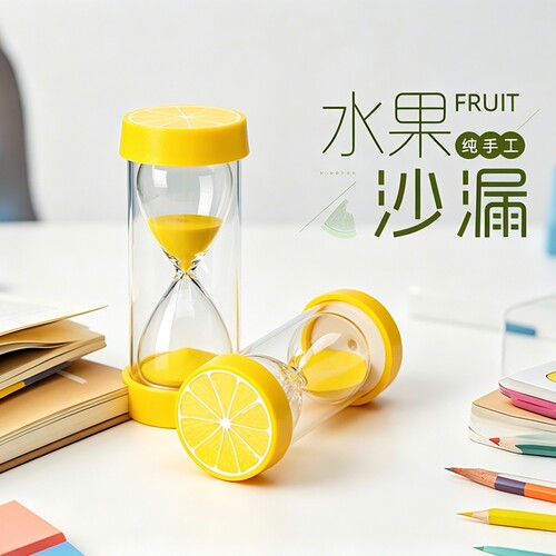 水果沙漏计时器儿童防摔装饰摆件