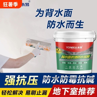 内墙防水防霉涂料墙面反地下室内防潮材料背水面防渗水负压抗渗
