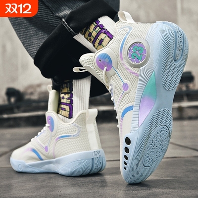 科比专业实战篮球鞋男款青少年鞋子学生儿童运动球鞋高帮耐磨防水