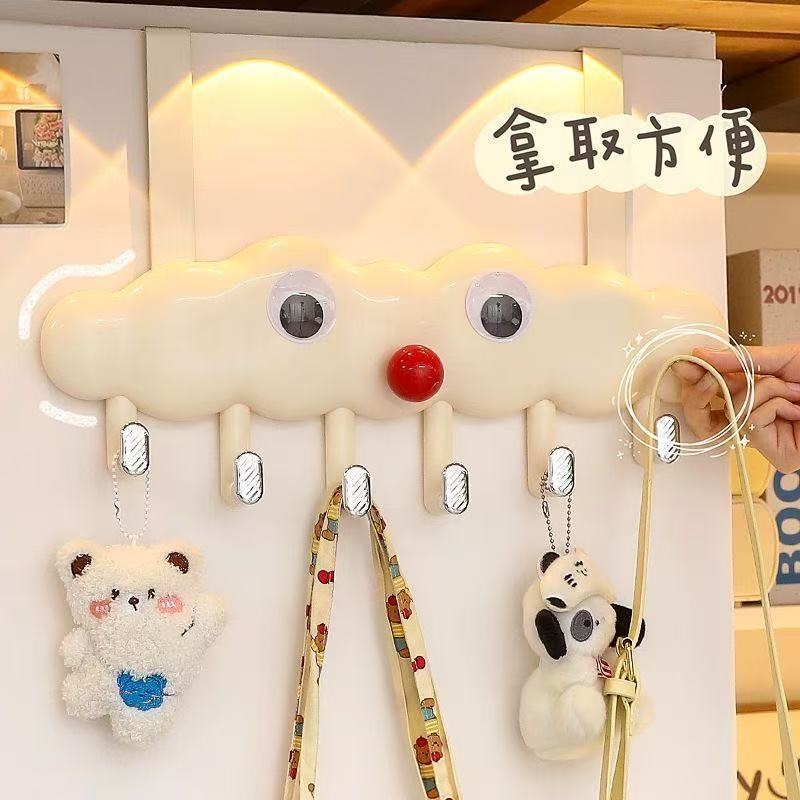 门后挂钩免打孔强力衣服收纳学生宿舍收纳架包包帽子置物架卧室