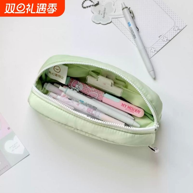 用心造物面包袋笔袋小众防水软乎乎夹层收纳笔袋大容量日系文具盒