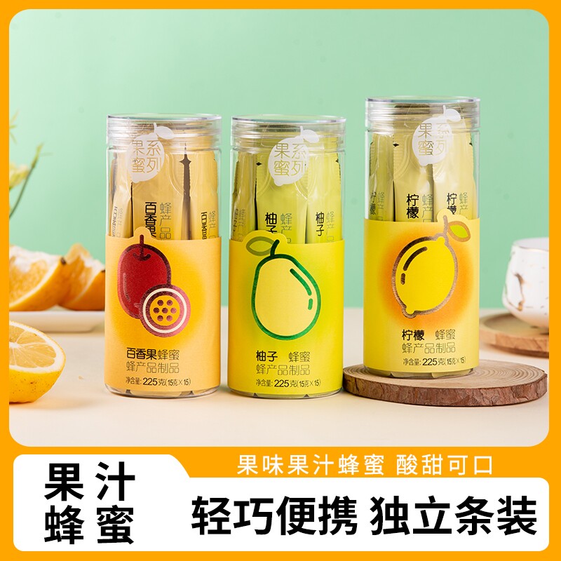 养蜂婆婆蜂蜜柠檬柚子茶便携袋装条装独立小包装儿童蜂蜜果茶果味