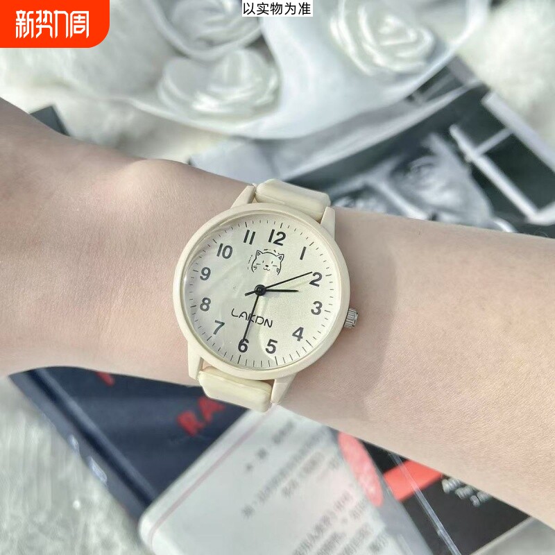 多巴胺手表夏季儿童女孩初中学生休闲简约可爱ins风静音考试专用
