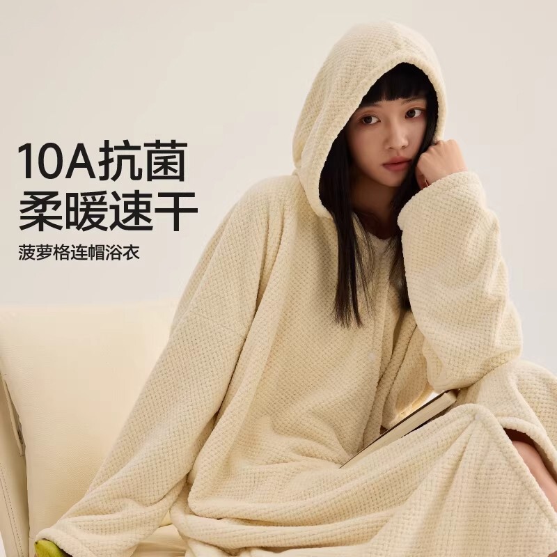 浴袍女吸水速干四季通用成人浴巾图片
