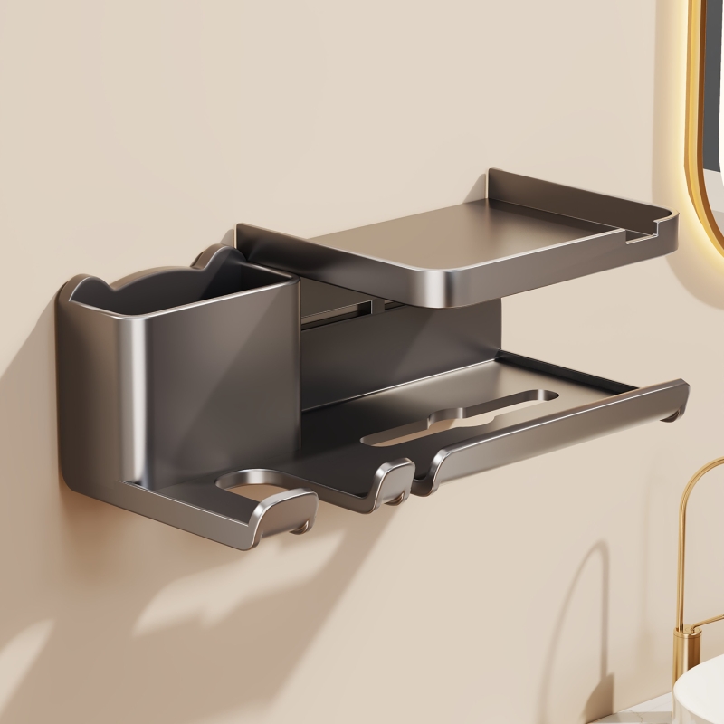 免打孔吹风机置物架卫生间洗脸巾