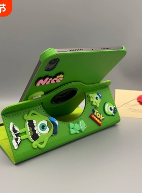 三眼仔公仔360度旋转iPad9/8/7保护套10.2寸9.7适用苹果air65平板壳2024Pro11卡通防摔12.9第十代10.9寸mini4