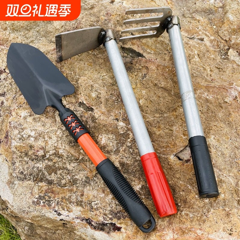 小锄头儿童种花种菜锄耙除草锄种植工具农用锄草全钢加长长柄尖头