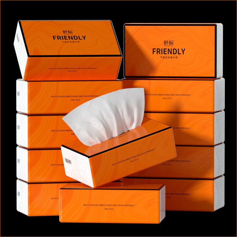 舒棉60抽12包4层印花抽纸