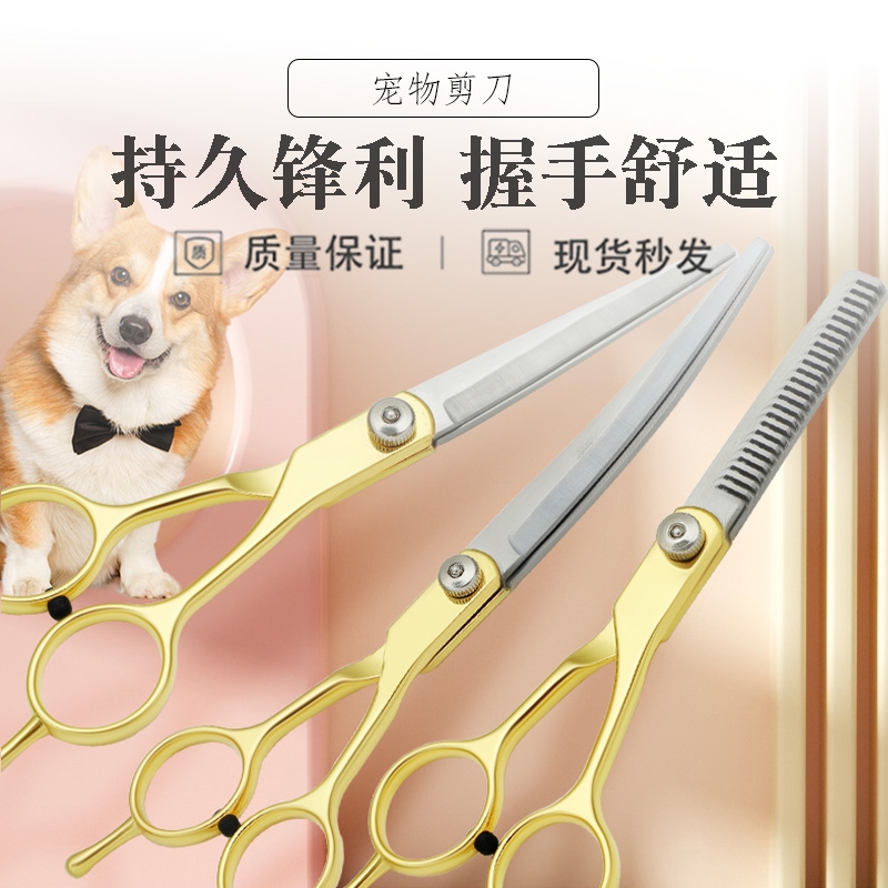 宠物美容狗狗剪刀剪毛工具专用修毛套装剪狗毛弯剪子泰迪剪毛神器