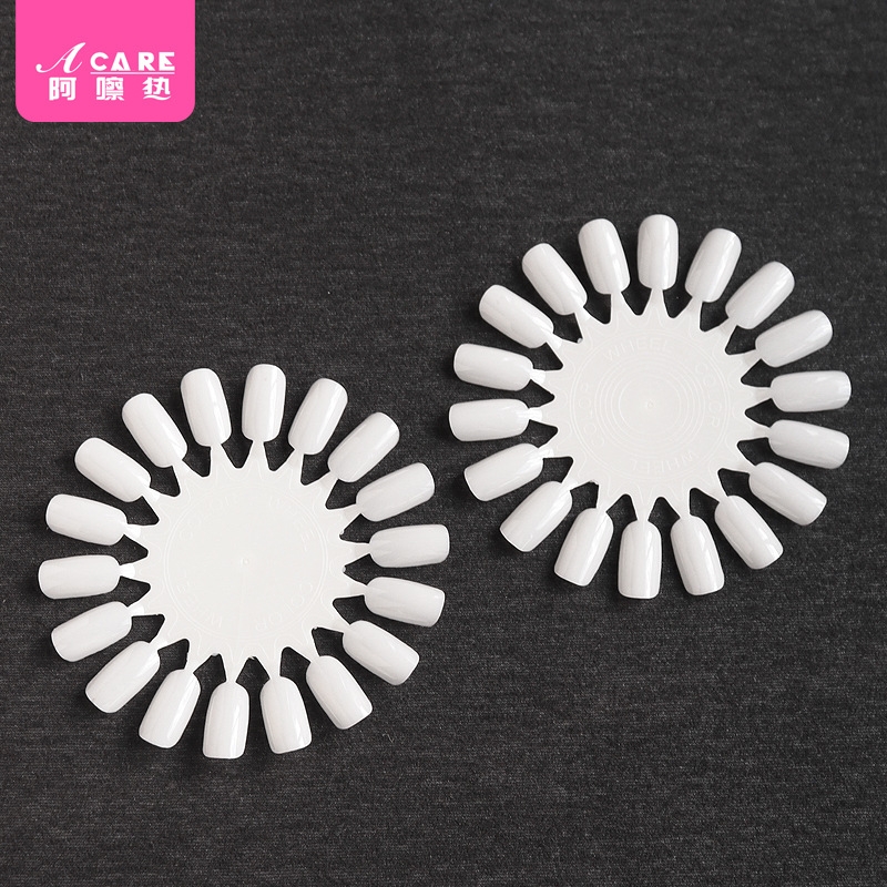 美甲色卡AF1sl001-圆形涂指甲油色板手工色卡打版样品板展示板工