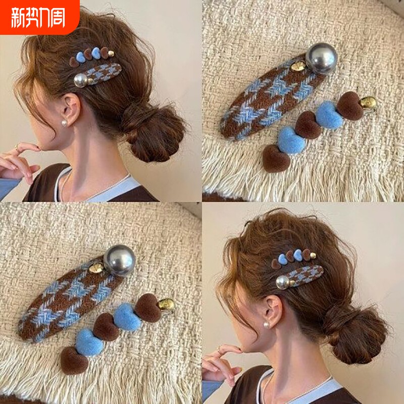 爱心发夹头饰女2025新款高端刘海侧边夹前额碎发卡子发卡短发固定