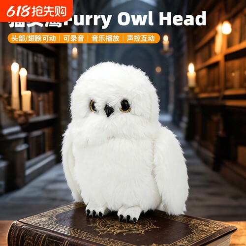 哈利周边波特海德德薇磁吸站肩猫头鹰毛绒玩具公仔玩偶摆件女孩