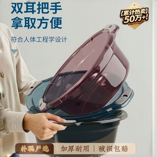 抗菌防滑脸盆家用加大号塑料盆透明洗脸盆加厚耐用学生小盆子洗菜