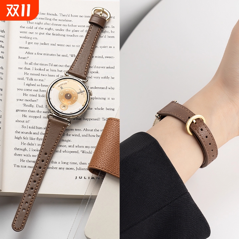 适用华为gt6表带女watch5手表gt4新款pro女款智能watchgt5高级gt2女士gt3女41mm运动gt小香风gt1皮质gt6透气