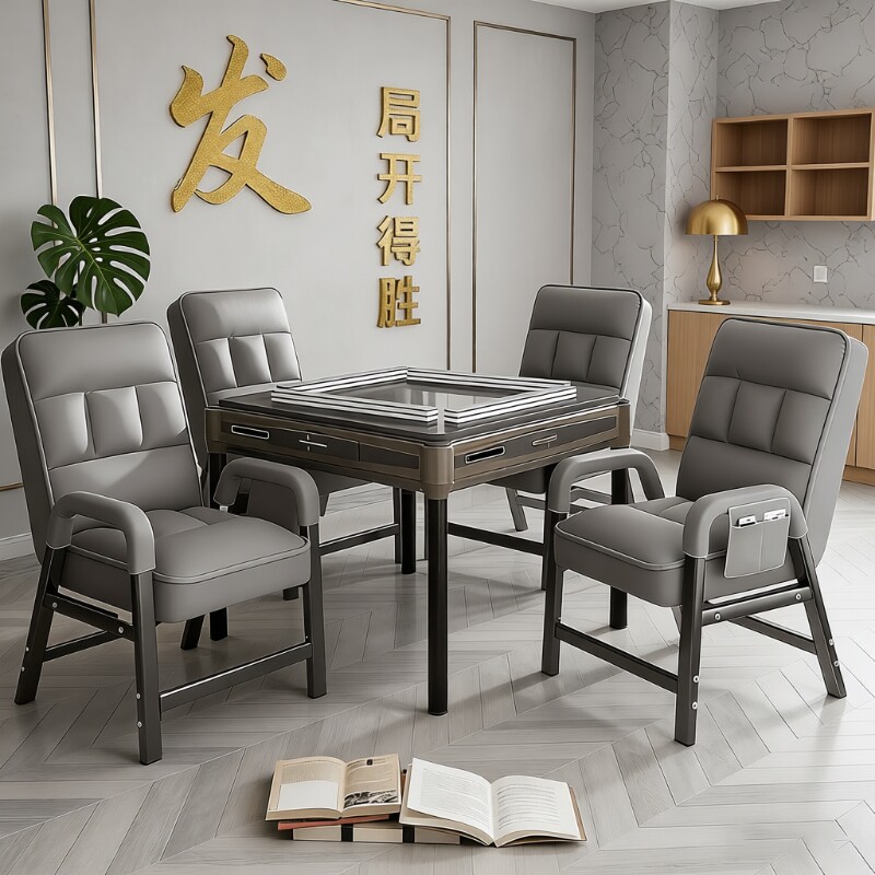 麻将机椅子棋牌室专用四把一套久坐舒服棋牌椅电脑椅麻将高级