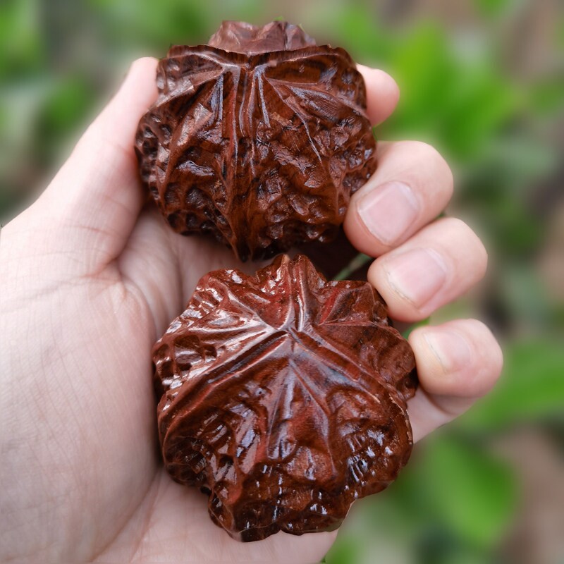 黄花梨木健身球手球实木手握球核桃保...