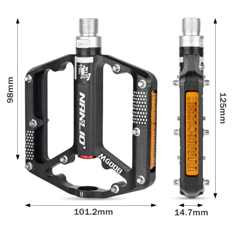 南鸟自行车脚踏山地车公路车通用踏板3培林防滑脚踏单车配件修补