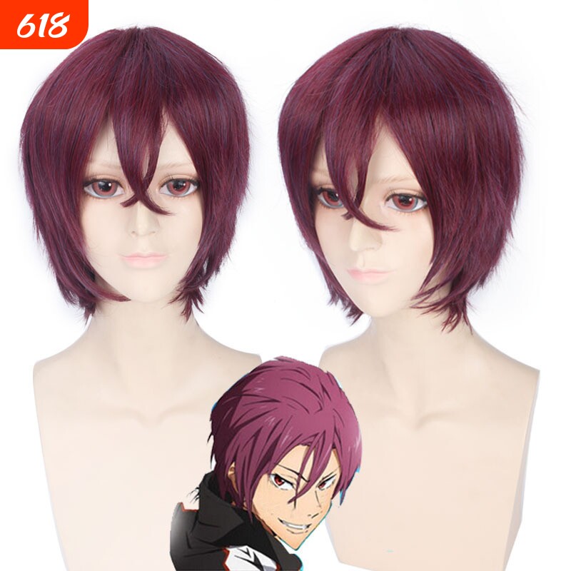 cosplay假发Free!男子游泳部 龙冈江 叶月渚 松冈凛 橘真琴龙崎怜