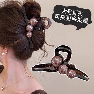 抓夹发量少高端新款后脑勺