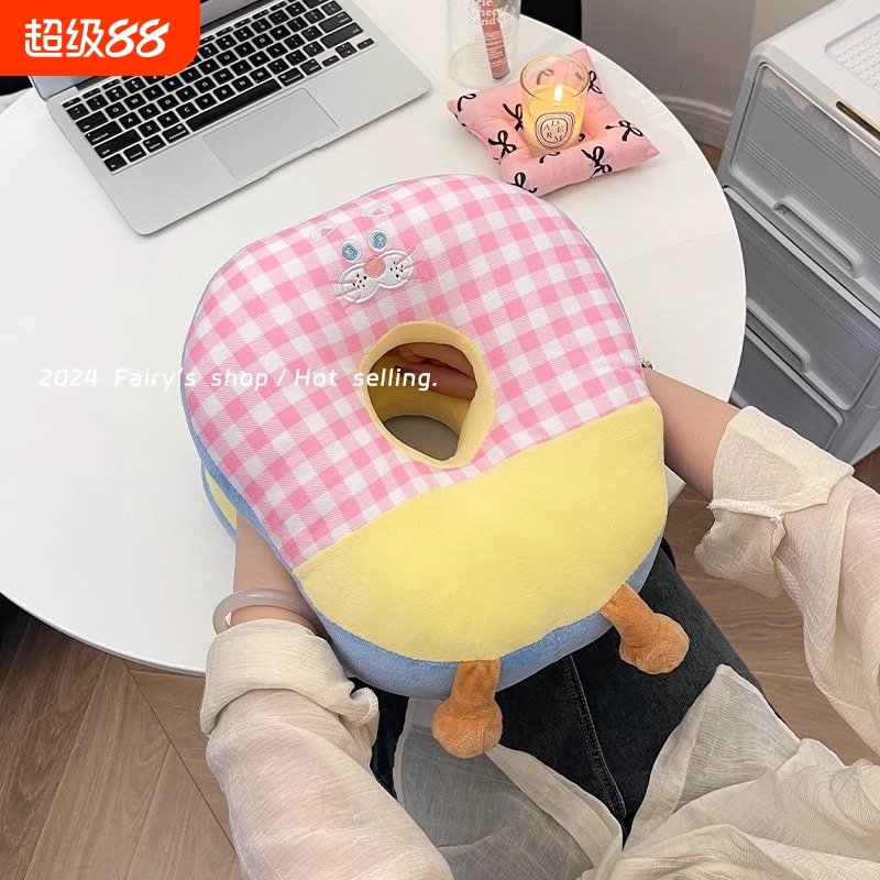 格纹护颈午睡枕|超1000次加购