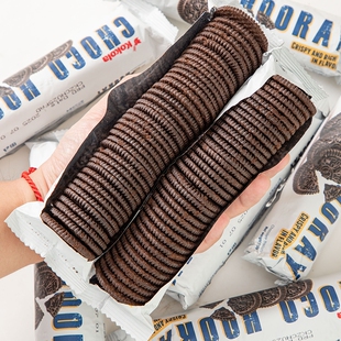 110g纯可可黑巧饼干 罗达印尼进口巧克力饼干无夹心营养点心袋装