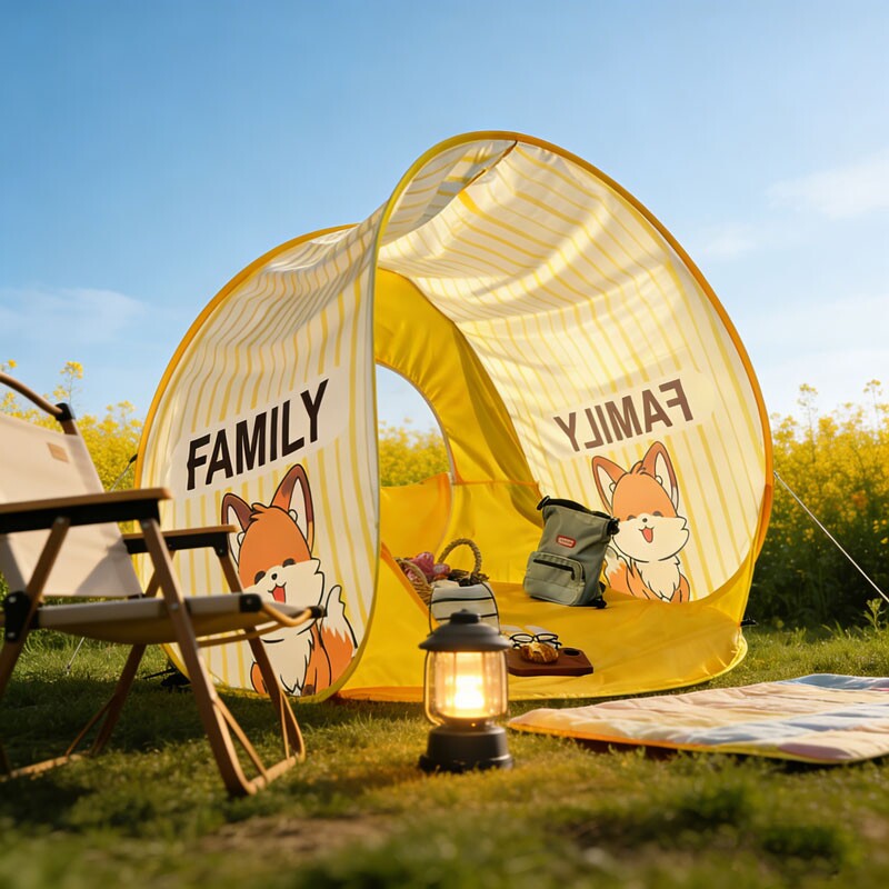 帐篷露营野餐专用折叠新款一键开合免搭建户外儿童沙滩帐篷便携