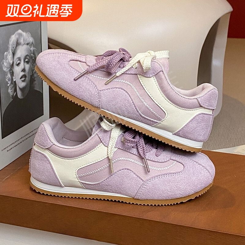 品牌断码软底德训鞋女2025新款秋季百搭休闲运动板鞋复古阿甘鞋小