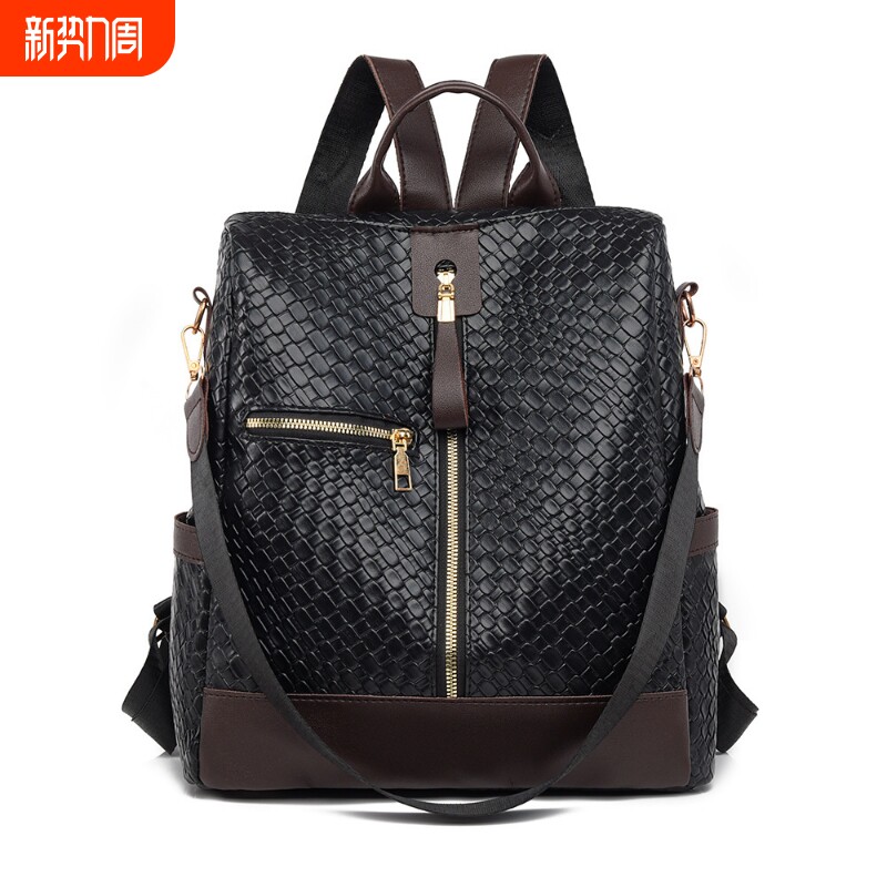 跨境女士双肩包女2022新款PU女包欧美复古休闲户外旅行背包防盗