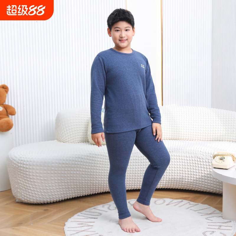 保暖内衣套装男女童大童胖童套装青少年中学生高中生秋冬季打底