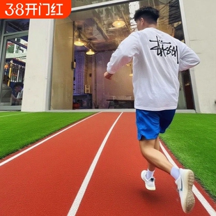 潮牌斯图西Stu长袖t恤基础巡游骰子黑八字母男女重磅上衣秋冬运动