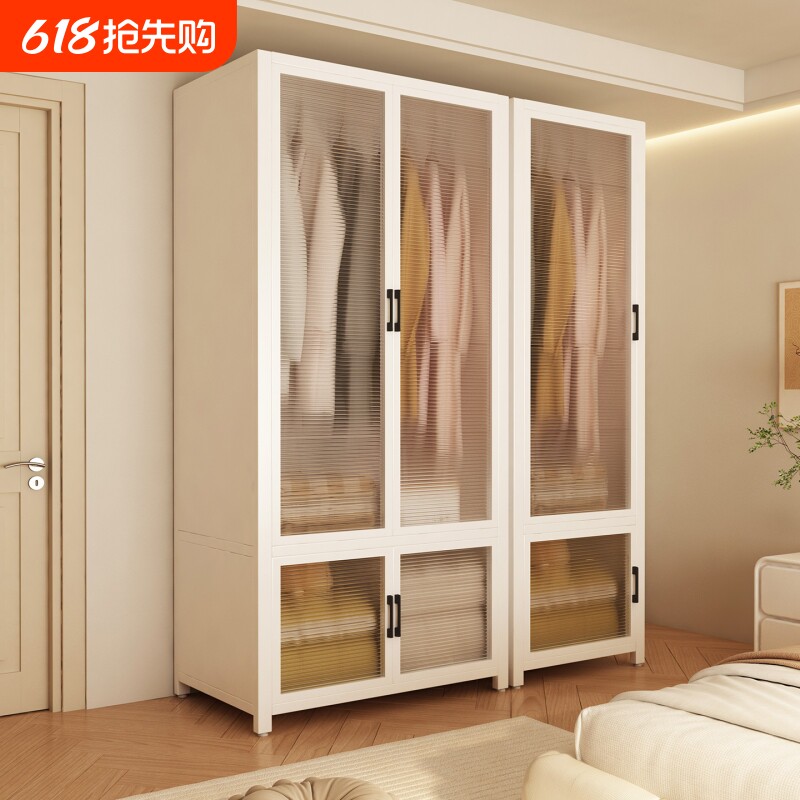 简易衣柜卧室家用出租房用组装金属全钢架新款衣橱小户型收纳柜子