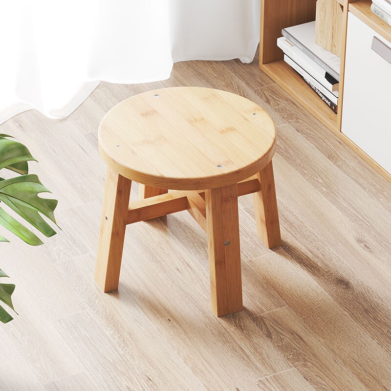小凳子家用矮凳实木坐凳结实耐用小圆凳子宝宝椅子儿童小板凳四脚