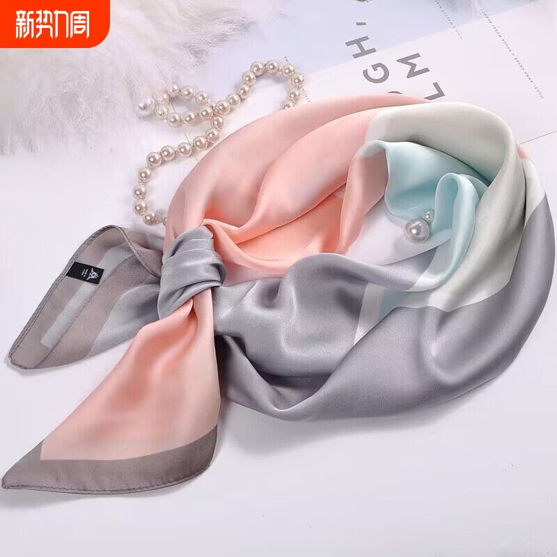70洋气小方巾女韩国小领巾春夏季围巾装饰秋冬百搭薄款护颈小丝巾