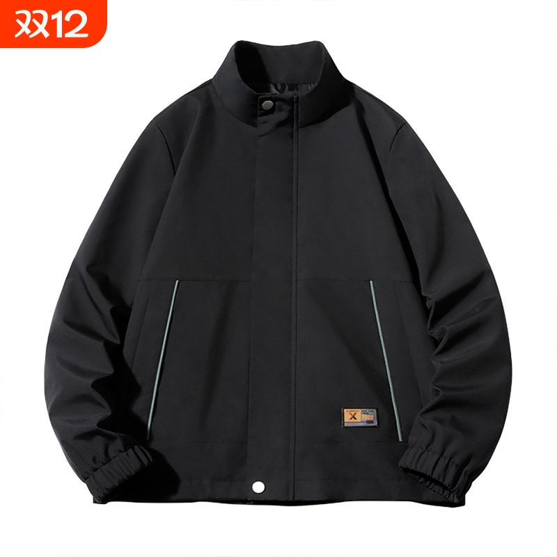 未来豹跑步休闲男立领防水夹克