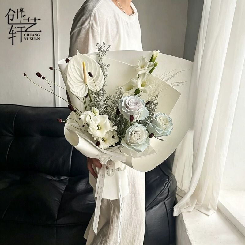 157克加厚卡纸包花硬挺纸牛皮包装纸鲜花花束材料花艺手工diy资
