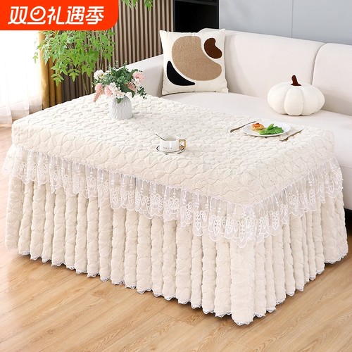 新款素色加厚烤火罩电炉罩套长方形电取暖桌被罩套烤火被烤火桌罩