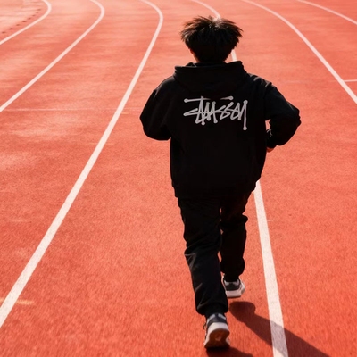 新重磅情侣潮牌外套stussy卫衣拉链款加绒毛圈开衫斯图西卫衣宽松