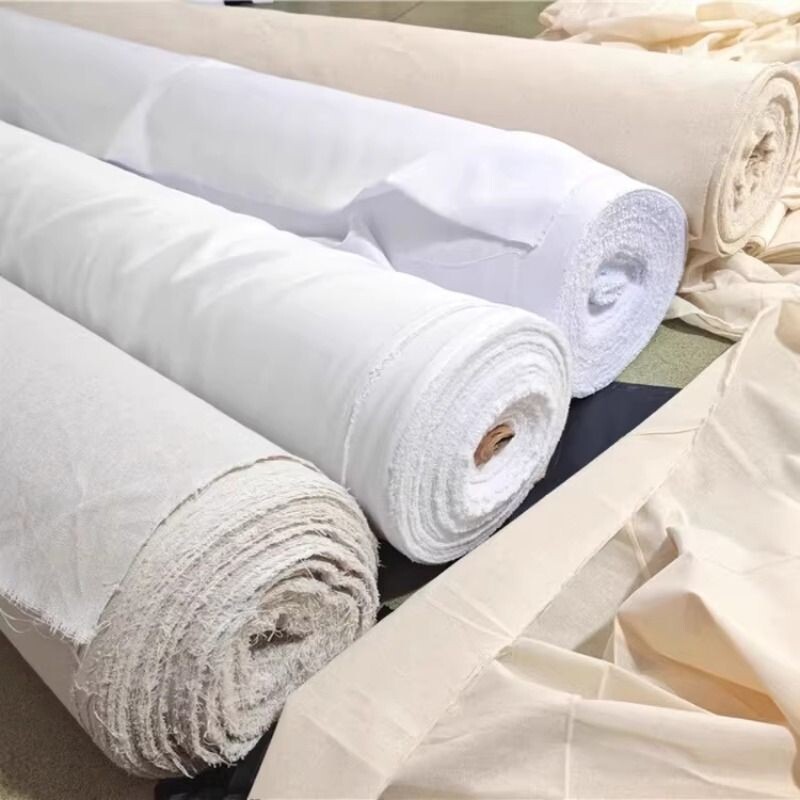 白坯布纯棉立裁白胚布扎染蜡染全棉白布料涤棉涤纶画布白棉布DIY