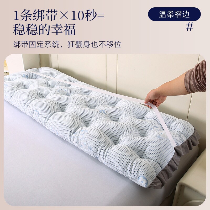 凉感透气纯色花边韩版床头靠垫批发大软包阅读护腰护颈大靠背代发