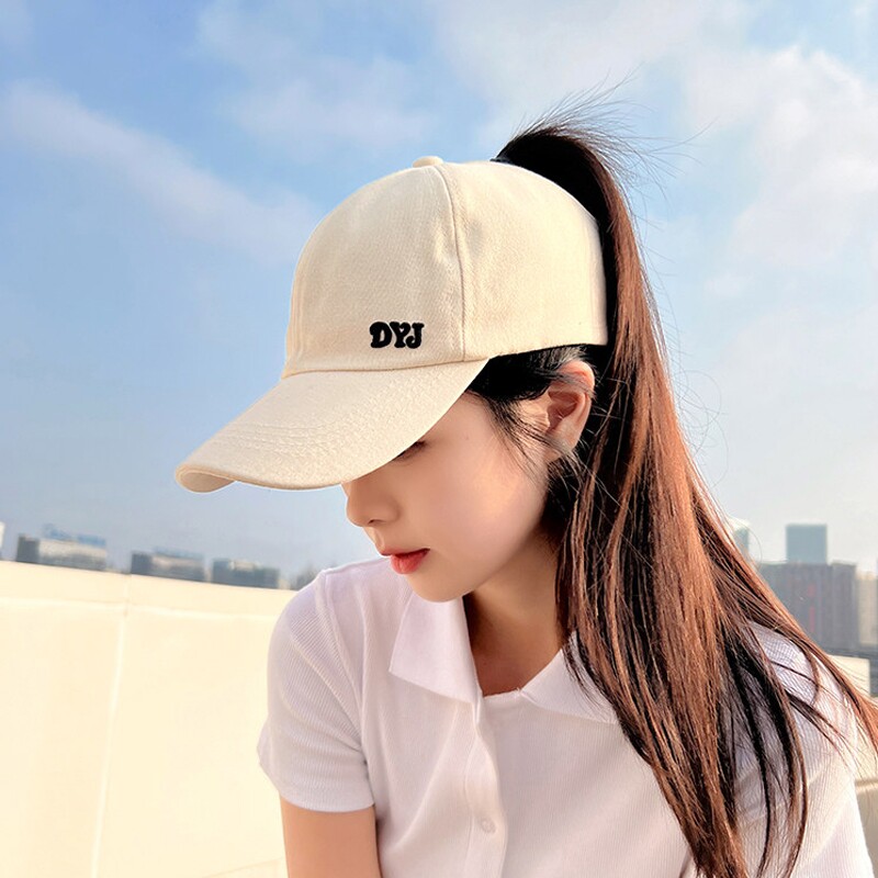 帽子女款2026新款棒球帽春夏显脸小遮阳空顶马尾防晒紫外线鸭舌帽