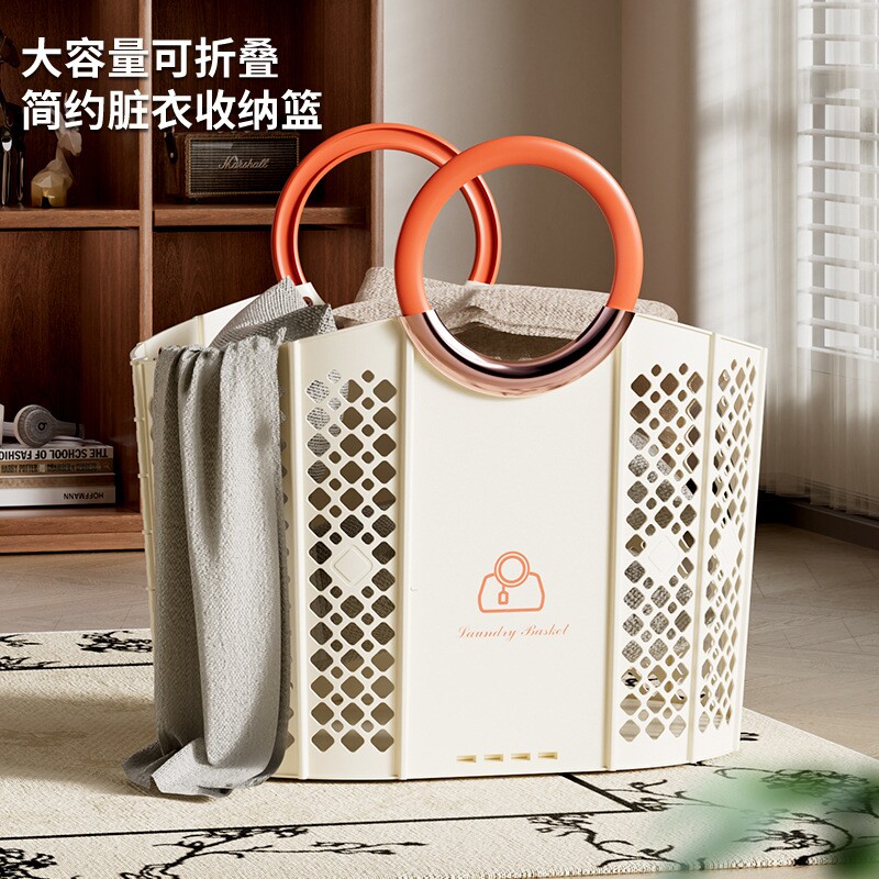 折叠脏衣篮卧室卫生间大容量脏衣收纳框壁挂脏衣篓手提娃娃收纳篮