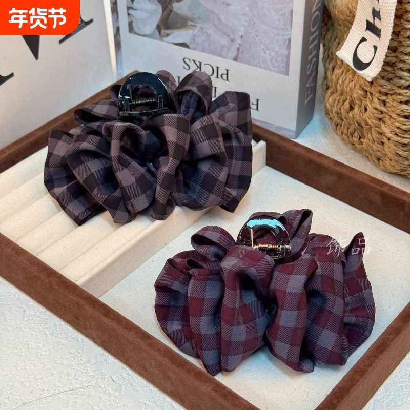 韩系格子云朵泡泡抓夹气质百搭韩系鲨鱼抓夹,饰品/流行首饰/时尚饰品新,发饰,淘宝优惠券,粉丝福利购,淘宝优惠卷