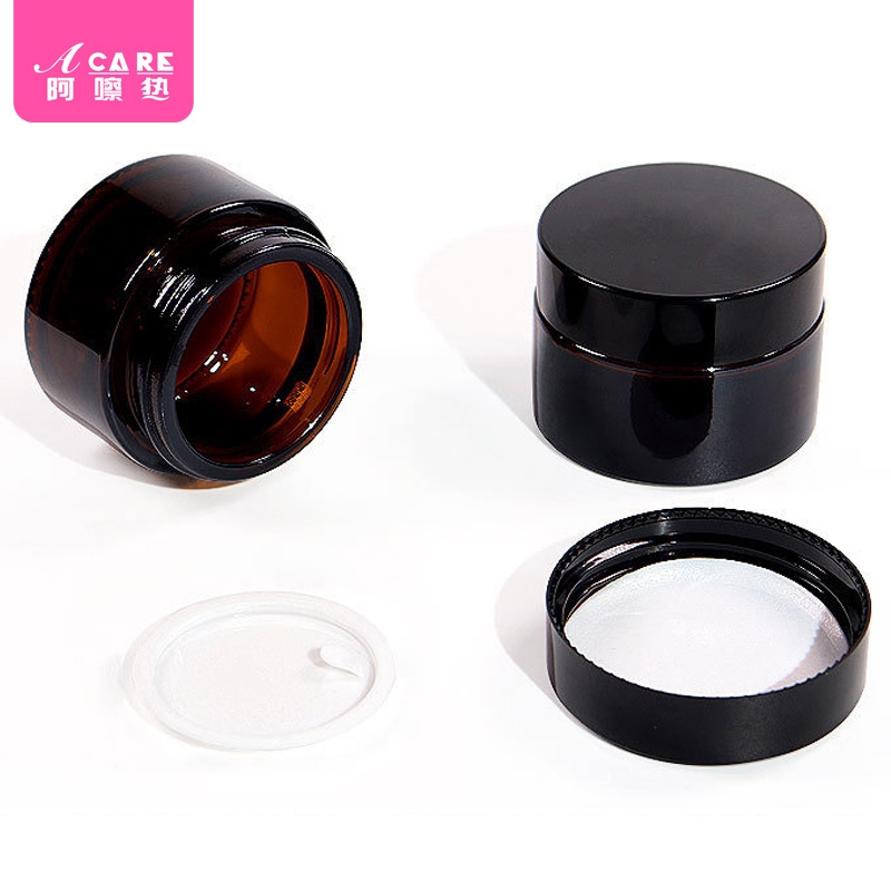 分装瓶/膏霜瓶AD1sn0-旅行面霜玻璃化妆品空瓶粉底液乳液瓶便携