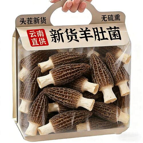 精品明星款羊肚菌干货云南羊菌肚
