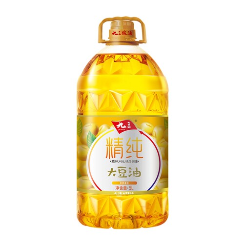 九三非转基因精纯一级大豆油 5L*1桶