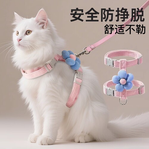 猫咪牵引绳遛猫牵引防挣脱外出