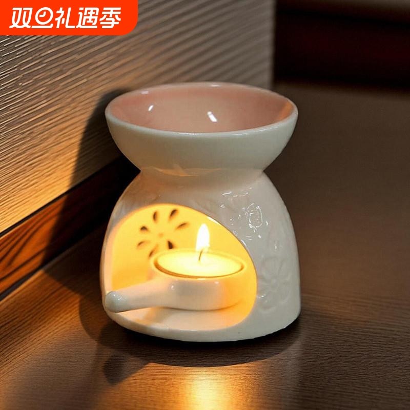 中号香薰炉高级陶瓷小众香炉办公室家用室内精油扩香可干烧咖啡渣