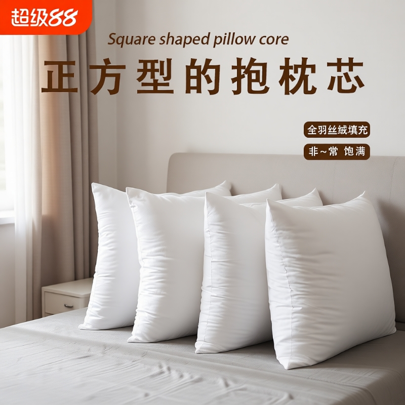 抱枕芯内胆45 50 60客厅沙发靠枕腰枕靠背垫套大床上靠垫方芯婚庆