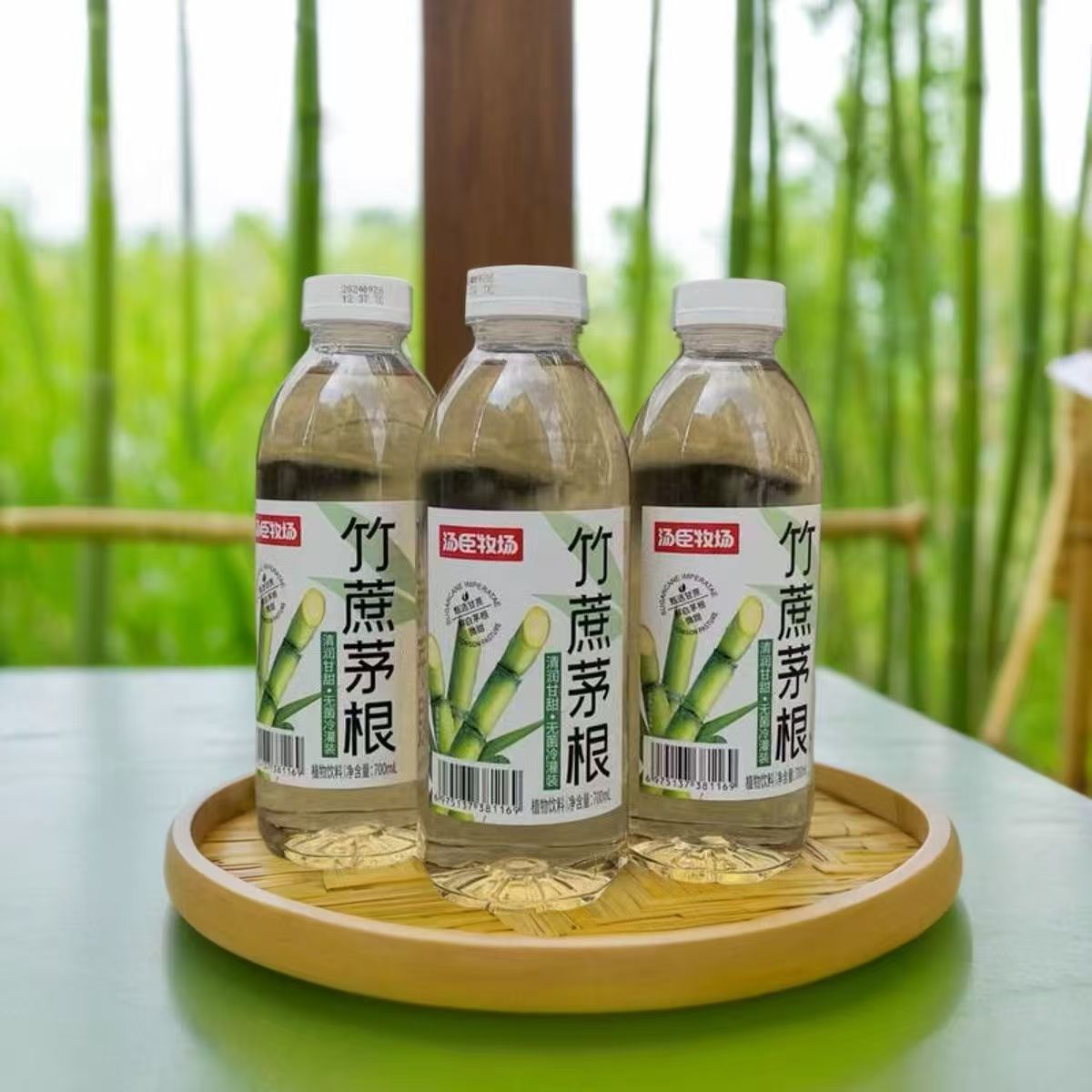 汤臣牧场竹蔗茅根马蹄爽700ml*15瓶植物饮料清凉解渴新老包装随机