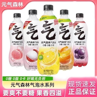 白桃可乐葡萄青柠多口味汽水无糖饮料 5瓶装 元 气森林气泡水480ml